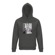 Synergy Synch'd Hands Organic Unisex Hoodie Grey Melange flat front