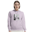 Synergy Synch'd Hands Organic Unisex Hoodie lilak second model front