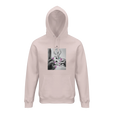 Synergy Synch'd Hands Organic Unisex Hoodie Pale Pink flat front