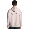 Synergy Synch'd Hands Organic Unisex Hoodie Pale Pink model back