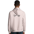 Synergy Synch'd Hands Organic Unisex Hoodie Pale Pink model back