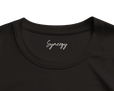 Synergy Synch'd Hands Organic Women's Oversized T-shirt Deep Black inside neck