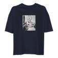 Synergy Synch'd Hands Organic Women's Oversized T-shirt French Navy flat front