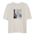 Synergy Synch'd Hands Organic Women's Oversized T-shirt Off White flat front