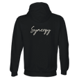 Synergy Synch'd Hands Recycled Blend Unisex Hoodie Black flat back