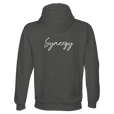 Synergy Synch'd Hands Recycled Blend Unisex Hoodie charcoal melange flat back
