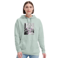 Synergy Synch'd Hands Recycled Blend Unisex Hoodie creamy green second model front