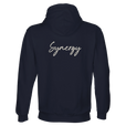 Synergy Synch'd Hands Recycled Blend Unisex Hoodie French Navy flat back