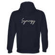 Synergy Synch'd Hands Recycled Blend Unisex Hoodie French Navy flat back