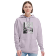 Synergy Synch'd Hands Recycled Blend Unisex Hoodie lilak second model front
