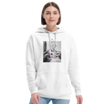 Synergy Synch'd Hands Recycled Blend Unisex Hoodie White second model front