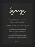 Synergy Word of Intention Framed print 13x18 cm / 5x7″ Black frame Carbon paper