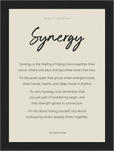 Synergy Word of Intention Framed print 13x18 cm / 5x7″ Black frame Linen paper