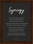 Synergy Word of Intention Framed print 13x18 cm / 5x7″ Dark wood frame Carbon paper