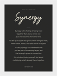 Synergy Word of Intention Framed print 13x18 cm / 5x7″ White frame Carbon paper