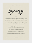 Synergy Word of Intention Framed print 13x18 cm / 5x7″ White frame Linen paper