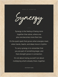 Synergy Word of Intention Framed print 13x18 cm / 5x7″ Wood frame Carbon paper