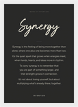 Synergy Word of Intention Framed print 21x29.7 cm / 8x12" White frame Carbon paper