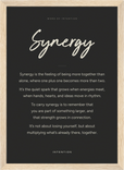 Synergy Word of Intention Framed print 21x29.7 cm / 8x12" Wood frame Carbon paper