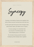 Synergy Word of Intention Framed print 21x29.7 cm / 8x12" Wood frame Linen paper