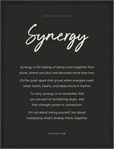 Synergy Word of Intention Framed print 30x40 cm / 12x16″ Black frame Carbon paper