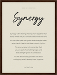 Synergy Word of Intention Framed print 30x40 cm / 12x16″ Dark wood frame Linen paper