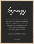 Synergy Word of Intention Framed print 30x40 cm / 12x16″ Wood frame Carbon paper