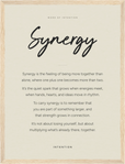 Synergy Word of Intention Framed print 30x40 cm / 12x16″ Wood frame Linen paper