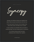 Synergy Word of Intention Framed print 40x50 cm / 16x20″ Black frame Carbon paper