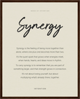 Synergy Word of Intention Framed print 40x50 cm / 16x20″ Dark wood frame Linen paper
