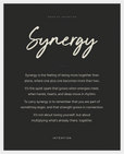 Synergy Word of Intention Framed print 40x50 cm / 16x20″ White frame Carbon paper