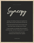 Synergy Word of Intention Framed print 40x50 cm / 16x20″ Wood frame Carbon paper