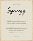 Synergy Word of Intention Framed print 40x50 cm / 16x20″ Wood frame Linen paper