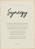 Synergy Word of Intention Framed print 50x70 cm / 20x28″ Wood frame Linen paper