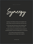 Synergy Word of Intention Framed print 60x80 cm / 24x32″ Black frame Carbon paper