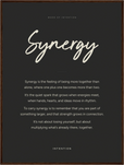 Synergy Word of Intention Framed print 60x80 cm / 24x32″ Dark wood frame Carbon paper