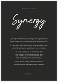 Synergy Word of Intention Framed print 70x100 cm / 28x40″ White frame Carbon paper