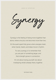 Synergy Word of Intention Framed print 70x100 cm / 28x40″ White frame Linen paper