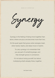 Synergy Word of Intention Framed print 70x100 cm / 28x40″ Wood frame Linen paper
