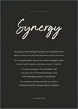 Synergy Word of Intention Framed print A1 (59.4 x 84.1 cm) Black frame Carbon paper