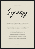 Synergy Word of Intention Framed print A1 (59.4 x 84.1 cm) Black frame Linen paper