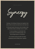 Synergy Word of Intention Framed print A1 (59.4 x 84.1 cm) Wood frame Carbon paper