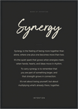 Synergy Word of Intention Framed print A2 (42 x 59.4 cm) Black frame Carbon paper