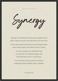 Synergy Word of Intention Framed print A2 (42 x 59.4 cm) Black frame Linen paper