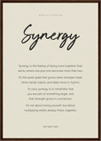 Synergy Word of Intention Framed print A2 (42 x 59.4 cm) Dark wood frame Linen paper