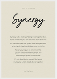 Synergy Word of Intention Framed print A2 (42 x 59.4 cm) White frame Linen paper