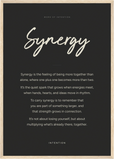 Synergy Word of Intention Framed print A2 (42 x 59.4 cm) Wood frame Carbon paper