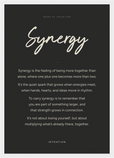 Synergy Word of Intention Framed print A3 (29.7 x 42 cm) White frame Carbon paper