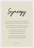 Synergy Word of Intention Framed print A3 (29.7 x 42 cm) White frame Linen paper