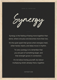 Synergy Word of Intention Framed print A3 (29.7 x 42 cm) Wood frame Carbon paper